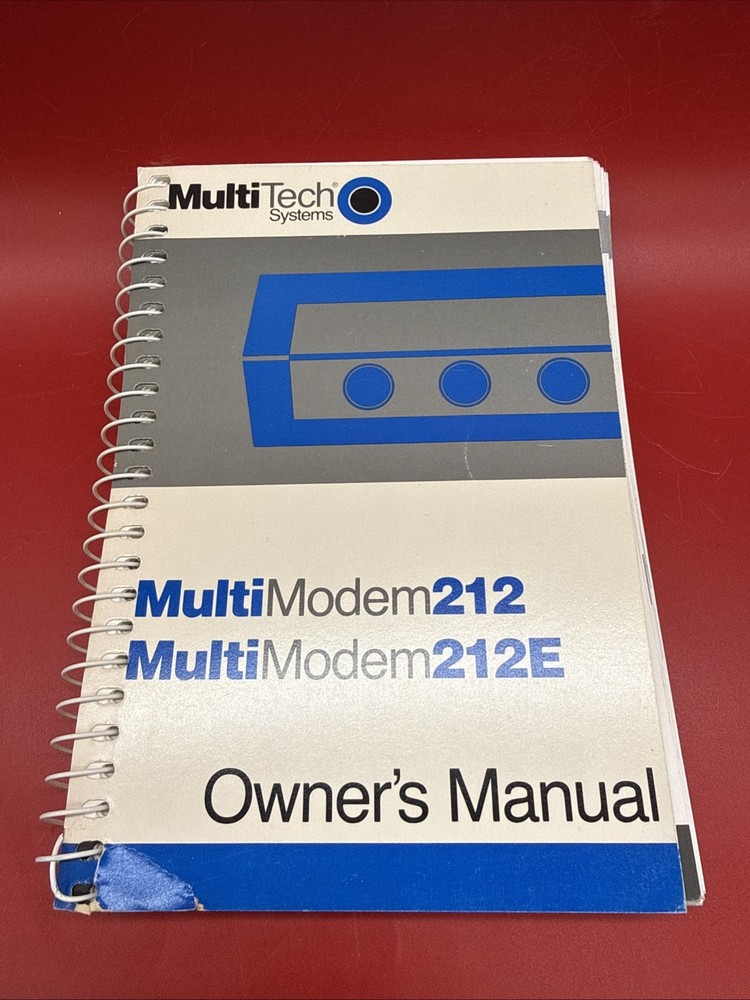 MultiTech Systems Multi Modem 212 212E Owner’s Manual Computer Vintage