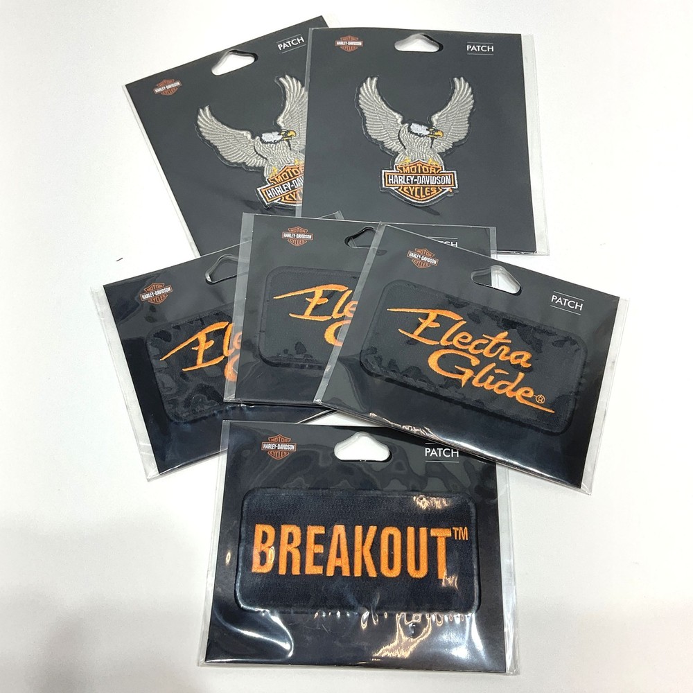 NOS Genuine Harley Eagle, Breakout, Electra Glide x6 Patch Bundle