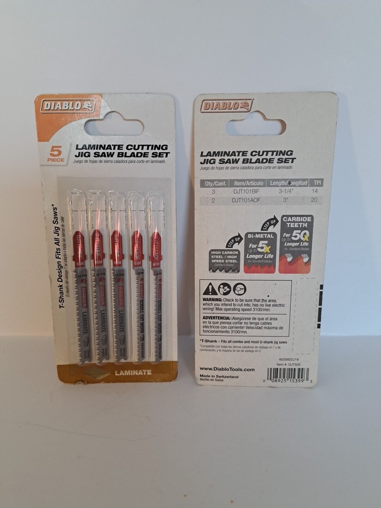 Diablo 2-DJT505 5 pc Laminate Cutting Jig Blade Sets  5PC