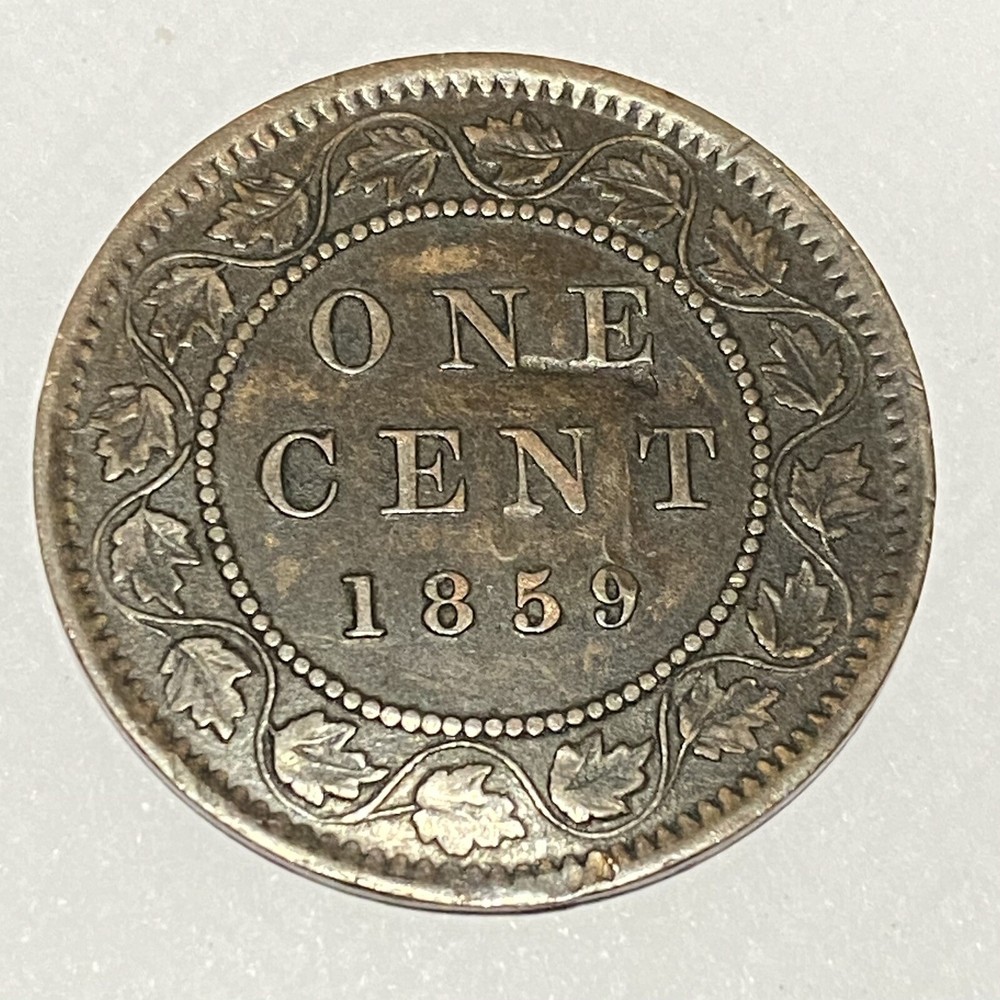 1859 Canada One Cent Lamination /clash Error