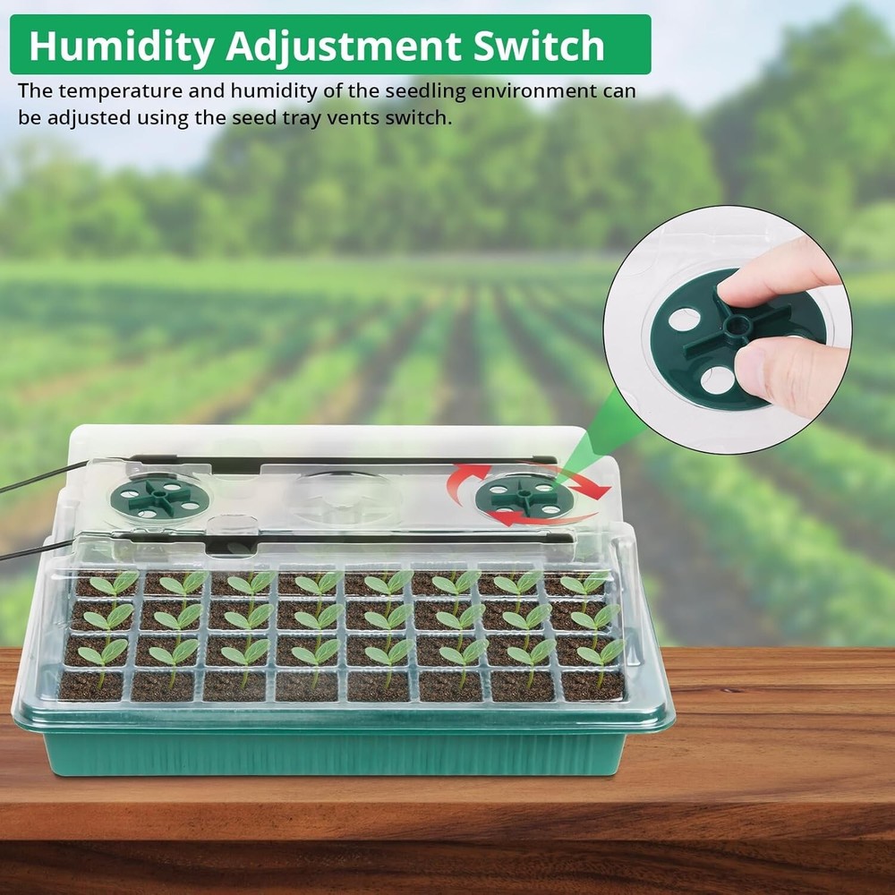 Eco-Friendly 80 Cell Seed Starter Kit with Adjustable Lighting for Indoor Plants