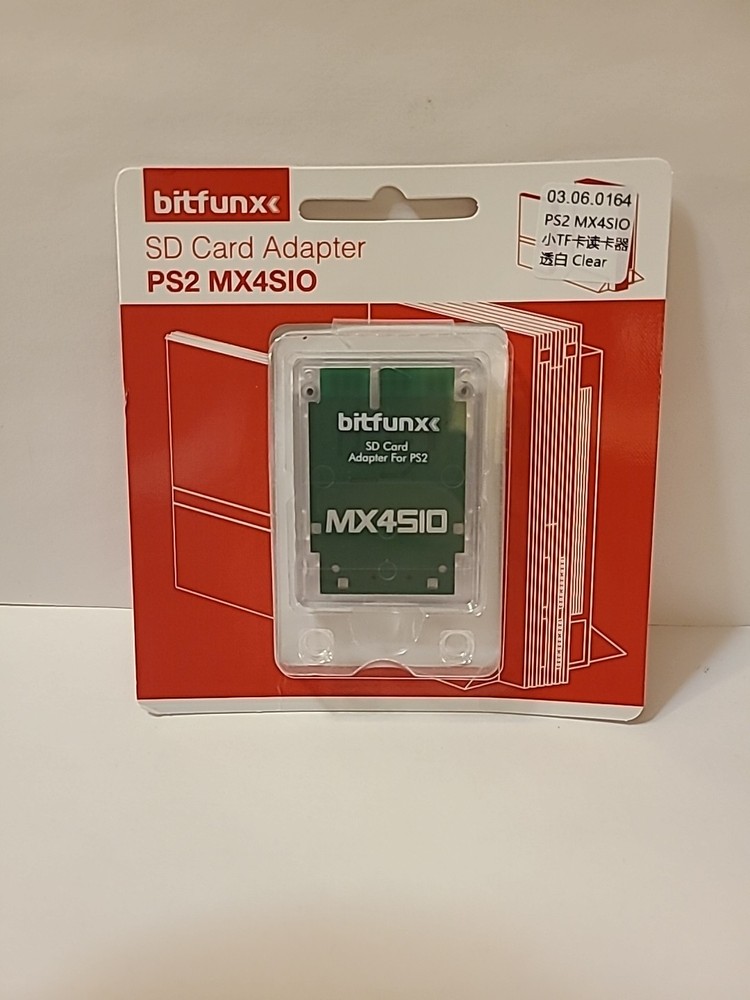 Bitfunx PS2 MX4SIO SD MicroSD Memory Card Adapter Crystal Clear