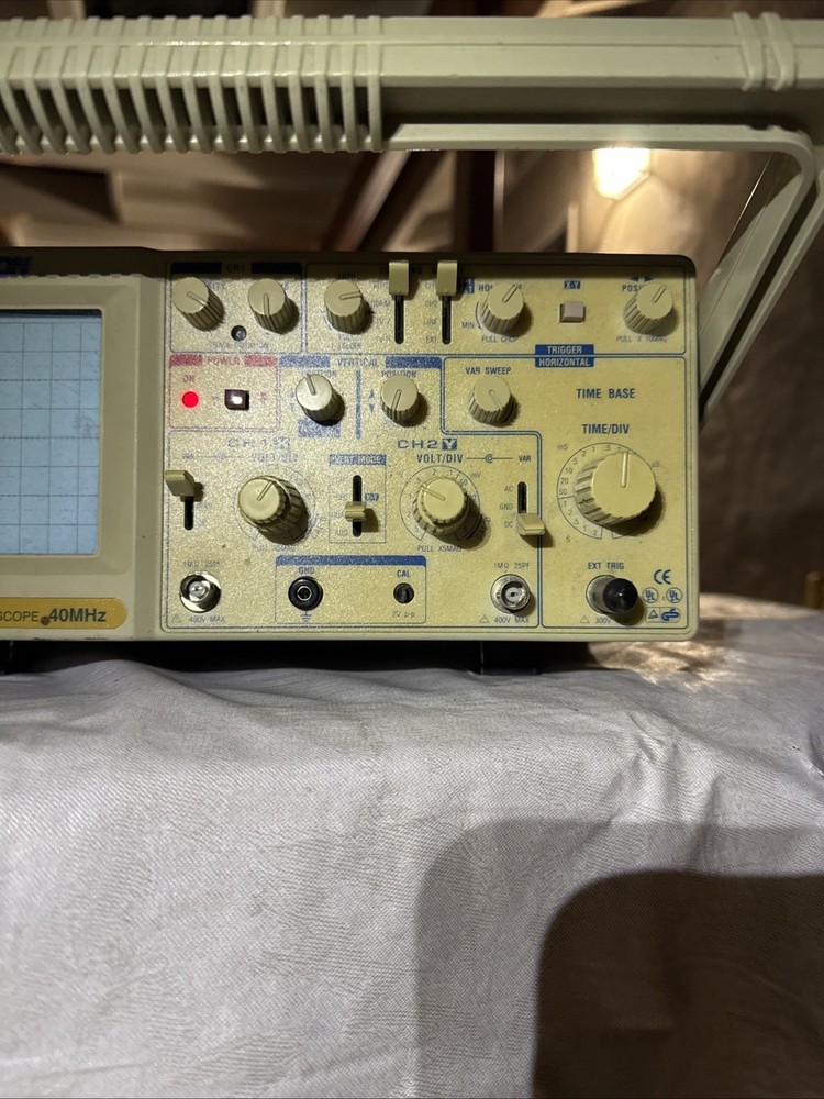BK Precision 1541D Dual Trace Oscilloscope Power Tested, All Else Untested As Is
