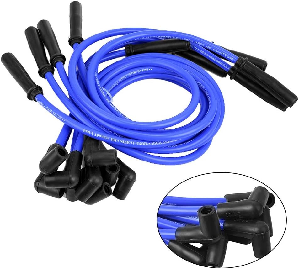9 Pcs Spark Plug Wire Set 10.5mm Electronic Ignition Cables for SBC BBC HEI...