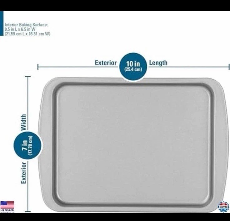 Nonstick Toaster Oven Baking Pan Set, 6 Pieces, Personal Size Cookware