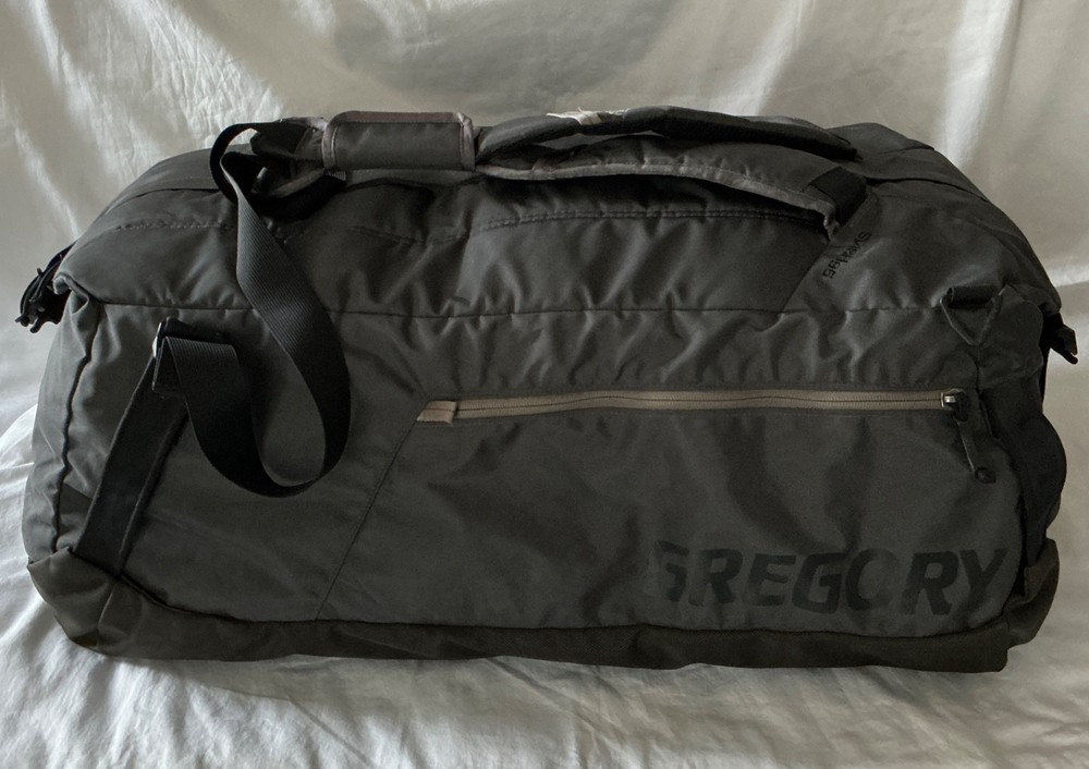 NEW Gregory Stash Duffle 95 Bag Shadow Black EXCELLENT