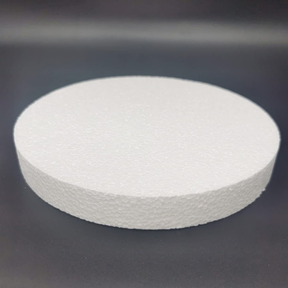 Polystyrene Foam Circles for Crafts 6 Inch 10-Pack 1" Thick White Discs
