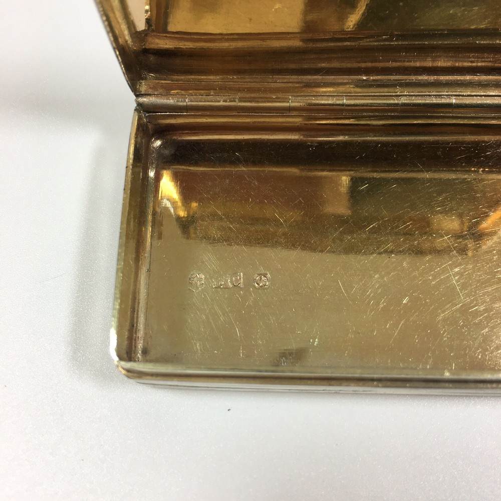 Antique 1839 Francis Clark Victorian Solid Silver Snuff Box 7cm In Width