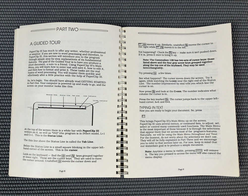Vintage PaperClip III 3 Commodore 64/128 Computer manual
