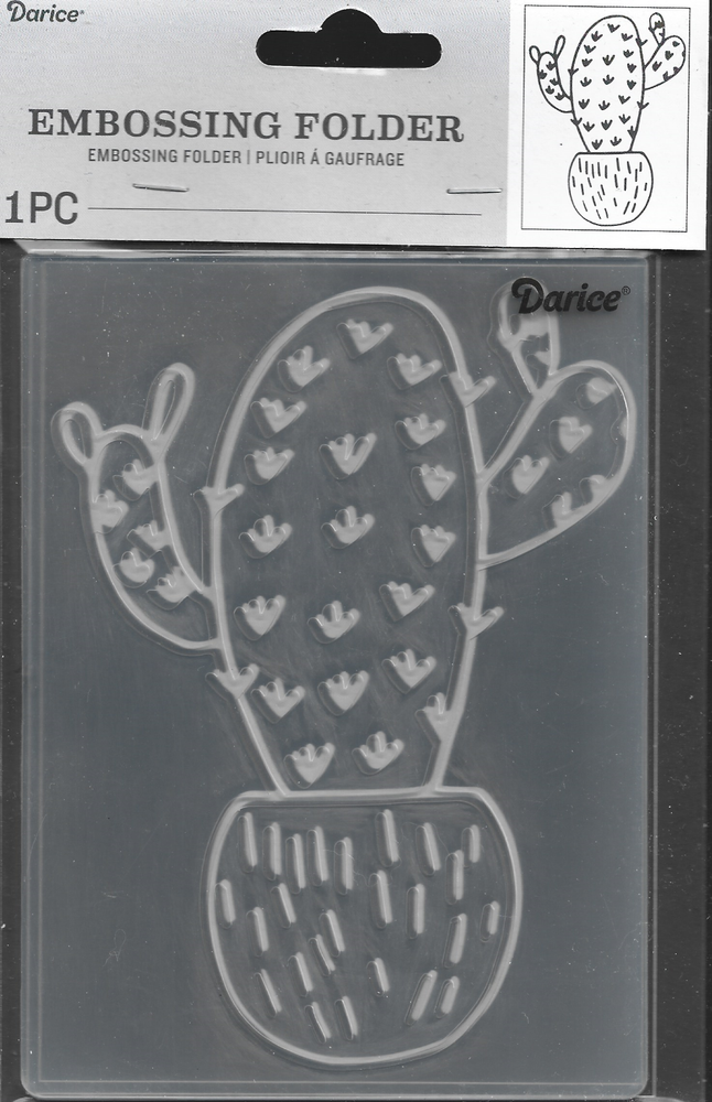 DARICE 4.25 x 5.75 embossing folder CACTUS