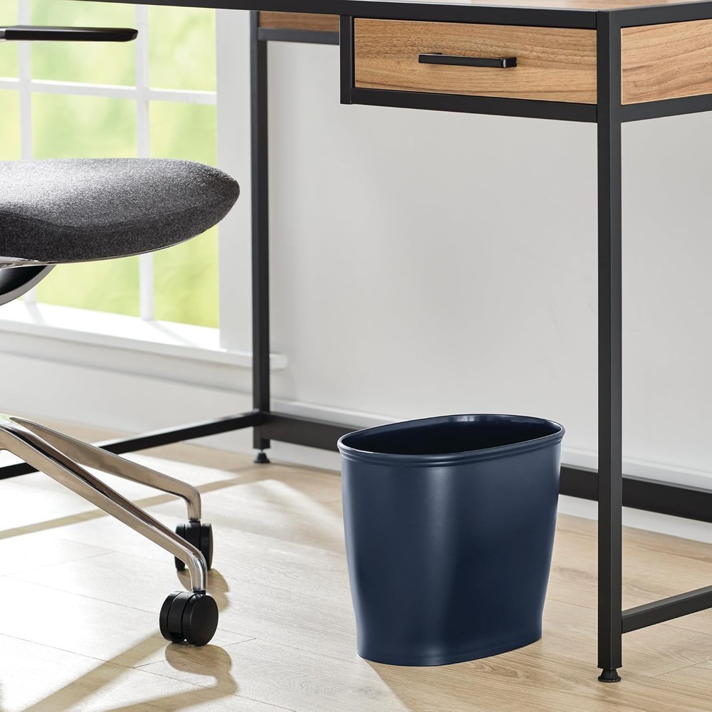 Slim Plastic Bathroom Trash Can, Small Garbage Bin for Bedroom, Office