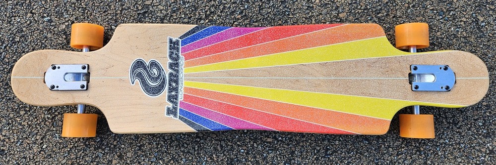 Layback Longboards 40" Drop-Through Board Rainbow Stripe Great Condition