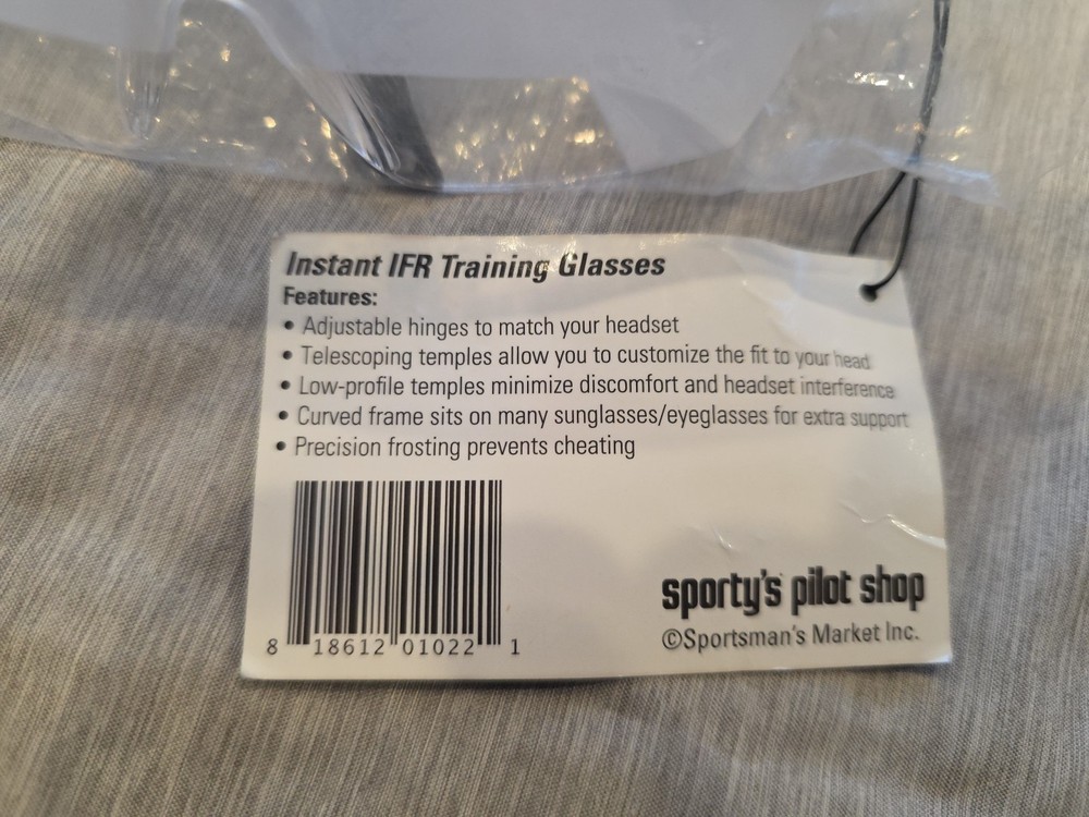 Adjustable Instrument Flight (IFR) Training Glasses - Black