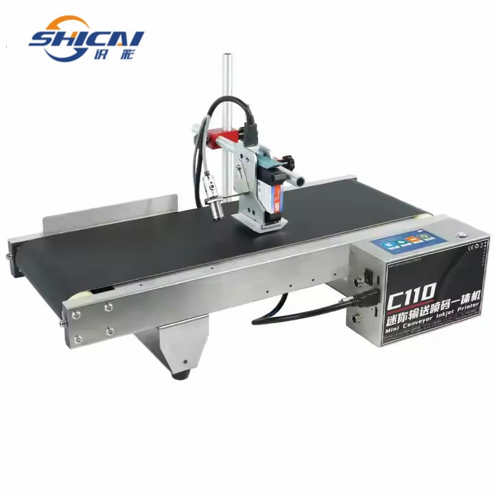 Mini automatic online inkjet printer prints batch barcodes on packaging