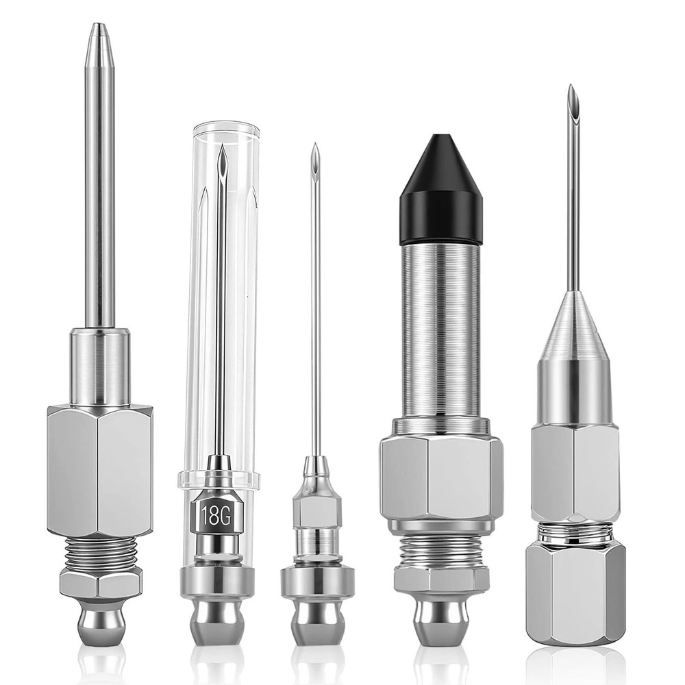 Fsgzdg 5pcs Grease Gun Needle Tips Accessories Kit, 1 Needle...