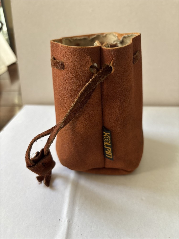 Kolpin BROWN LEATHER AMMO BAG POUCH ~ BLACK POWDER MUZZLELOADER ~