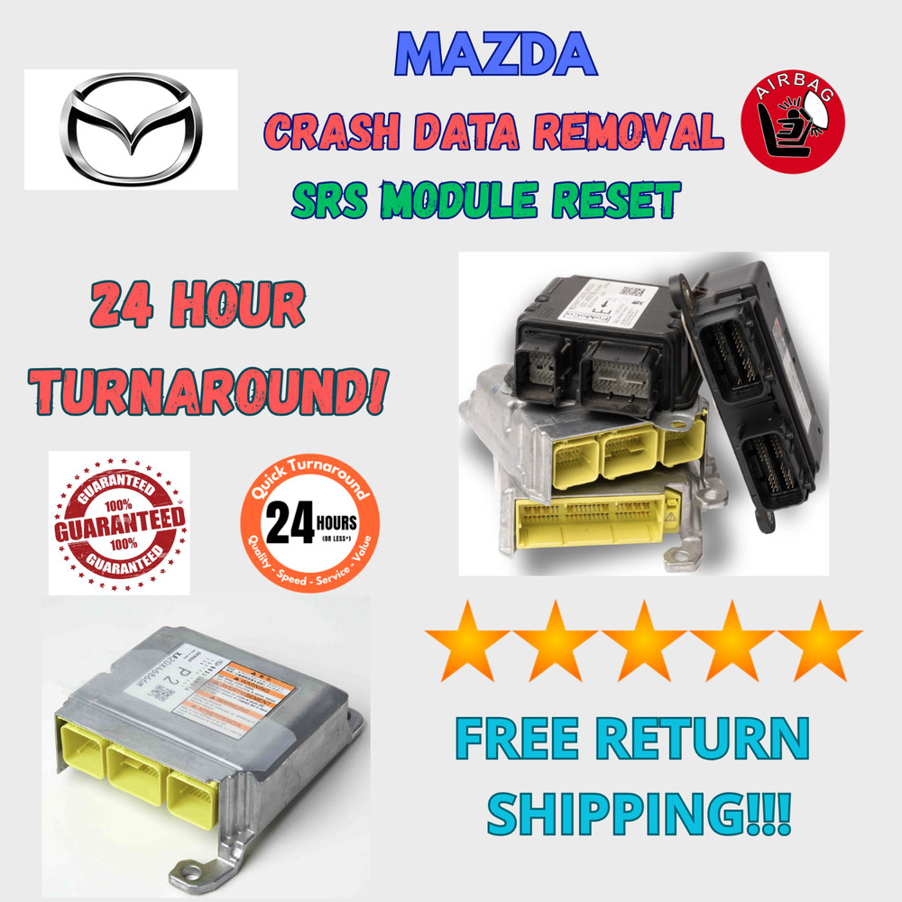 MAZDA SRS RESTRAINT CONTROL MODULE CRASH CODE REMOVAL & RESET