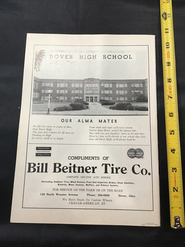 1977 Dover vs Claymont Ohio High School Football Program