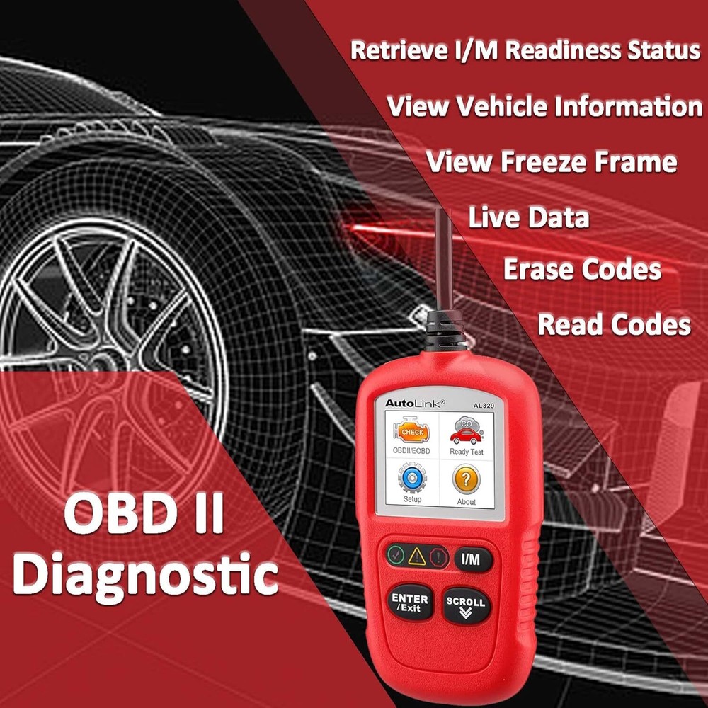 New Autel Autolink AL329 OBD II Code Reader Scanner Diagnostic Tool OBD2 Scanner