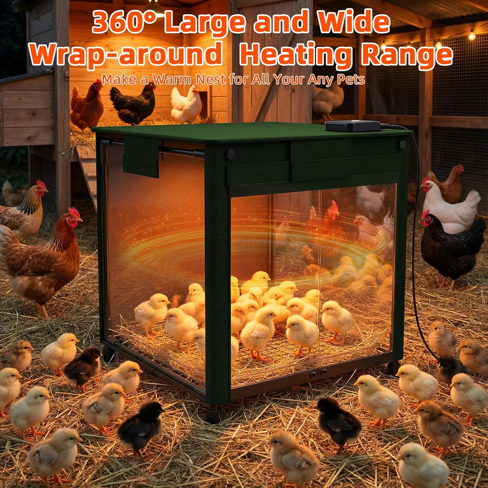 Brooder Box for Chicks, 200W Chick Brooder Constant Radiant Chicken Coop Heater