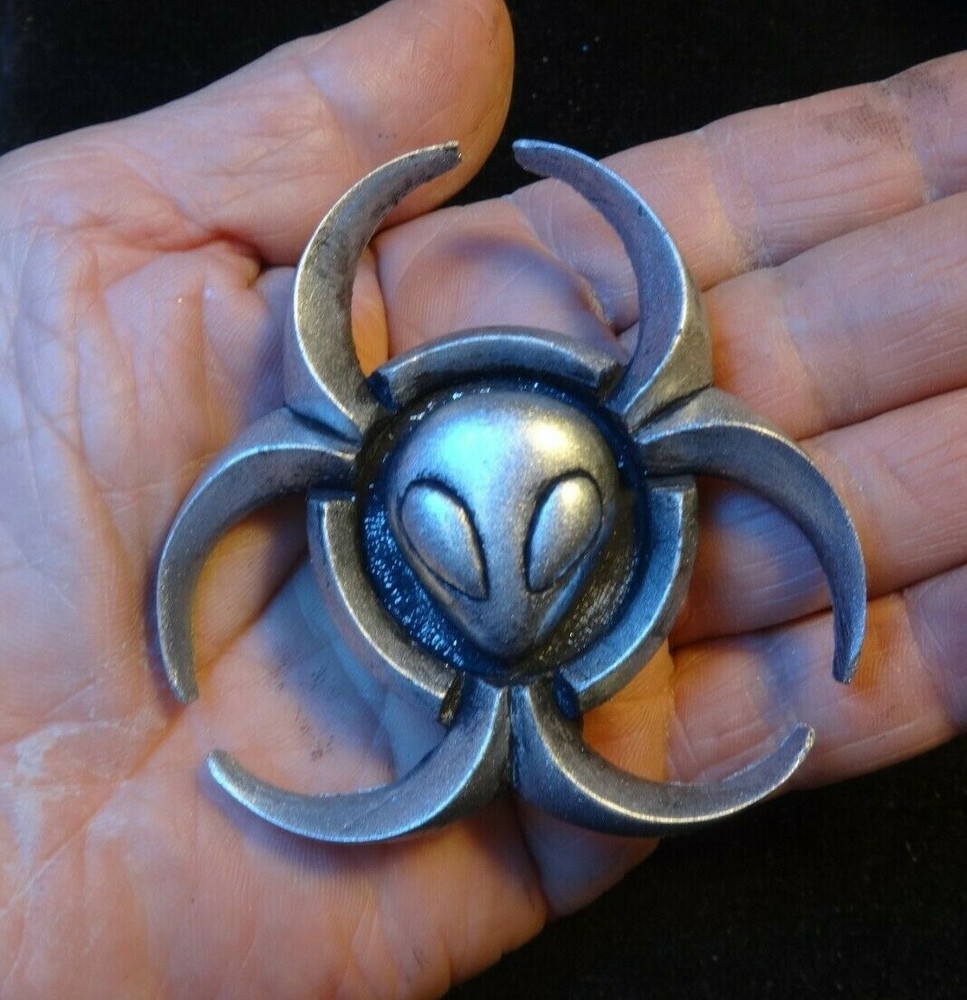 Bio-hazard Alien badge pin