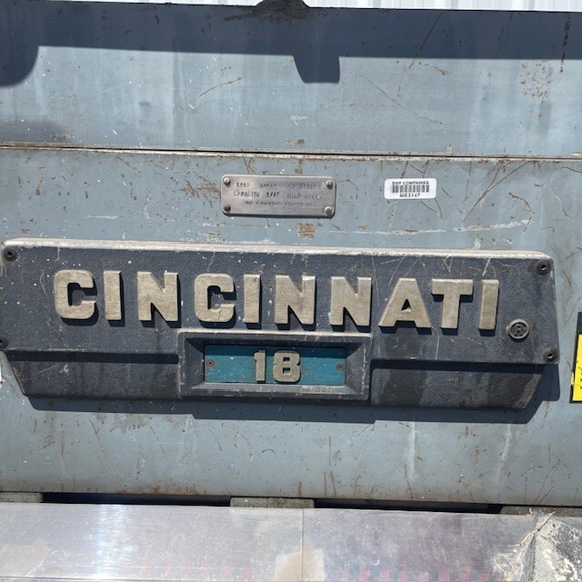 CINCINNATI MODEL 1810 MECHANICAL POWER SQUARING SHEAR