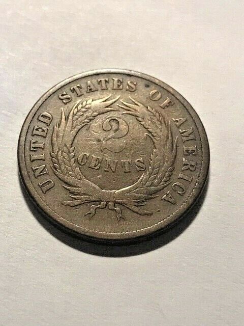 1868 2 Cent Piece Fine+ #12575