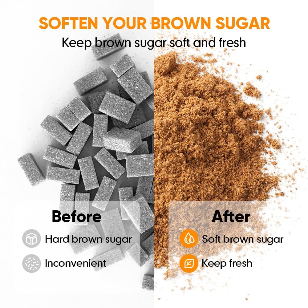 Brown Sugar Container Airtight, 2 Quart Brown Sugar Keeper Storage Container ...