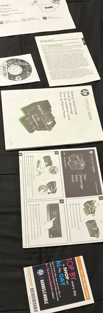 HP Officejet 6500A "Getting Started Guide" Instruction Manual w/disk Complete