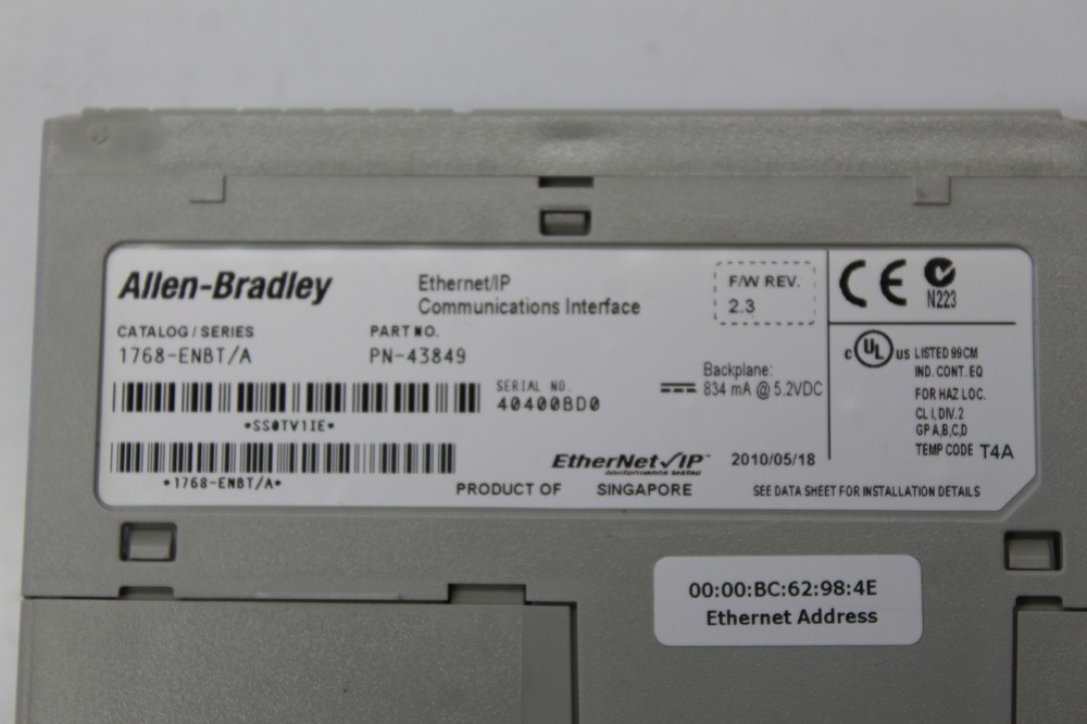 ALLEN BRADLEY 1768-ENBT SER.A INTERFACE MODULE UNMP.