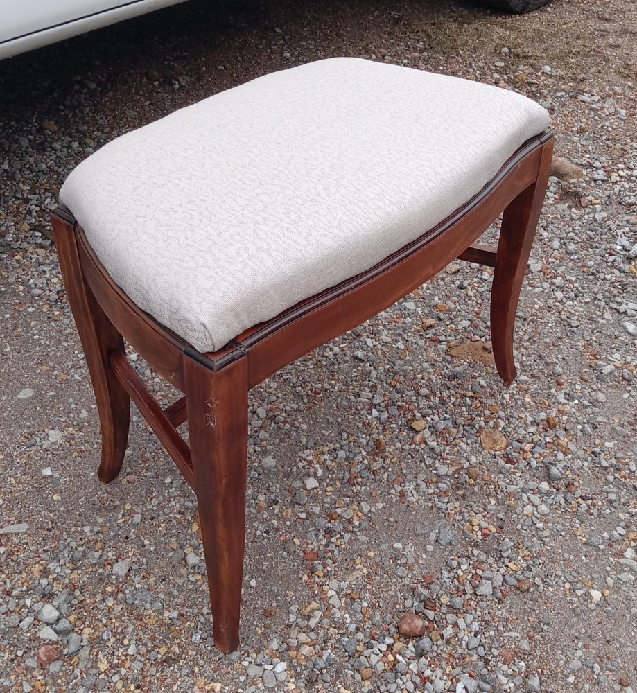 Mid Century Mahogany Vanity Bench   (VB132)