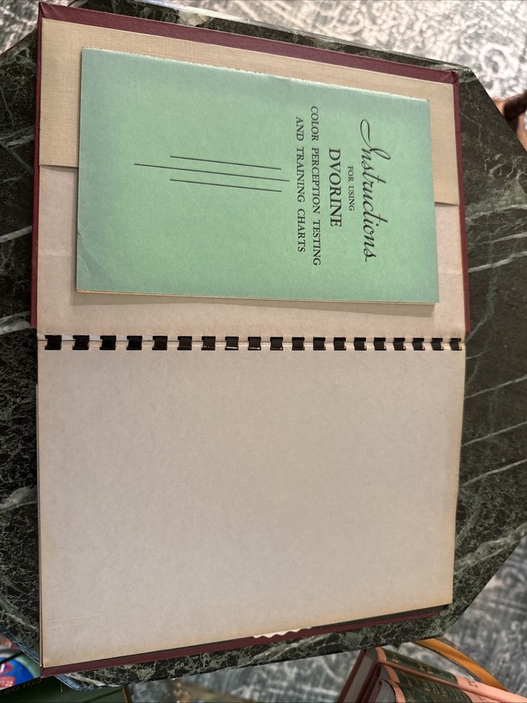 Vin Dvorine Color Perception Testing Training Charts 2 Volume Set Red Green 1944