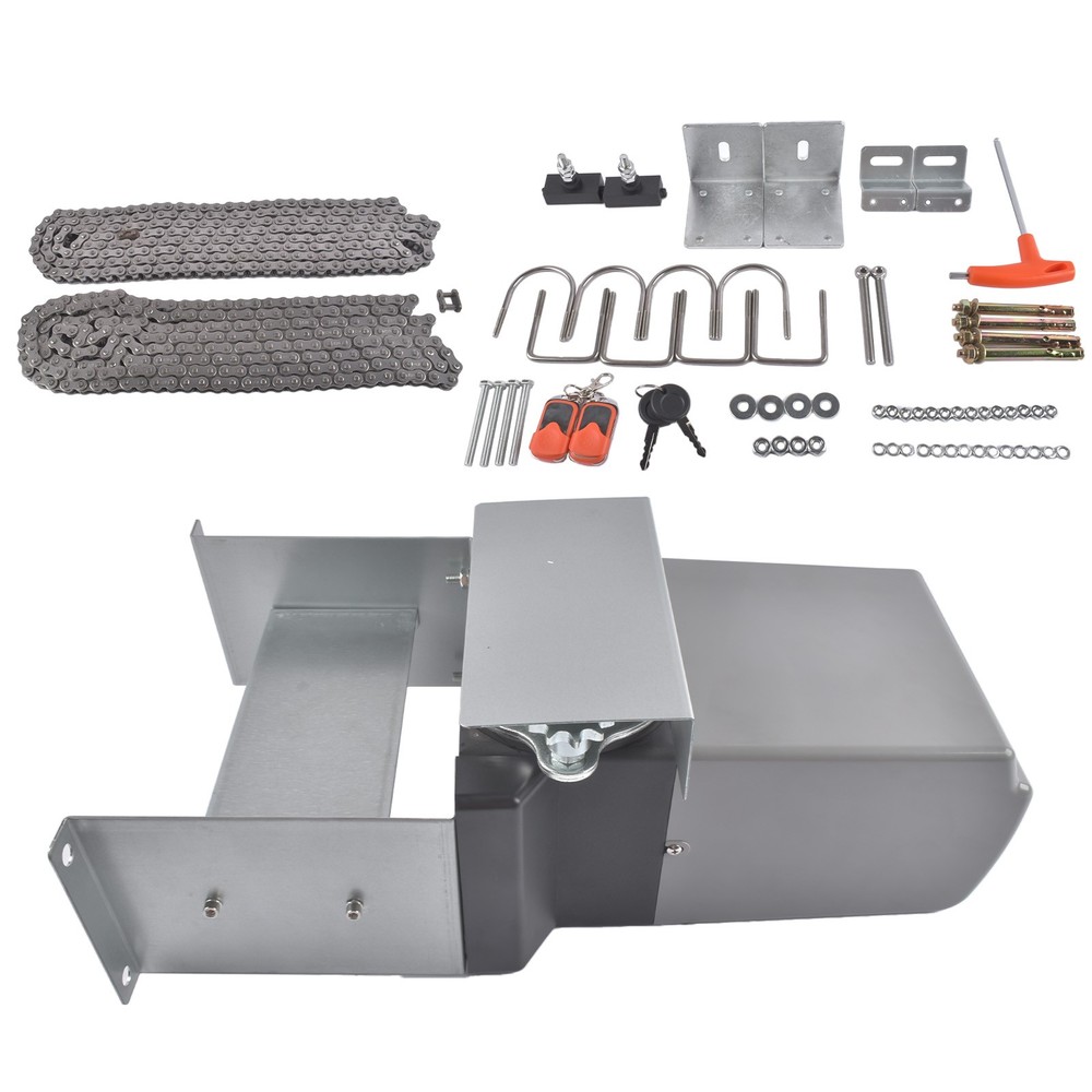 1800lbs Automatic Sliding Gate Opener Operator Kit Electric w/2 Remotes