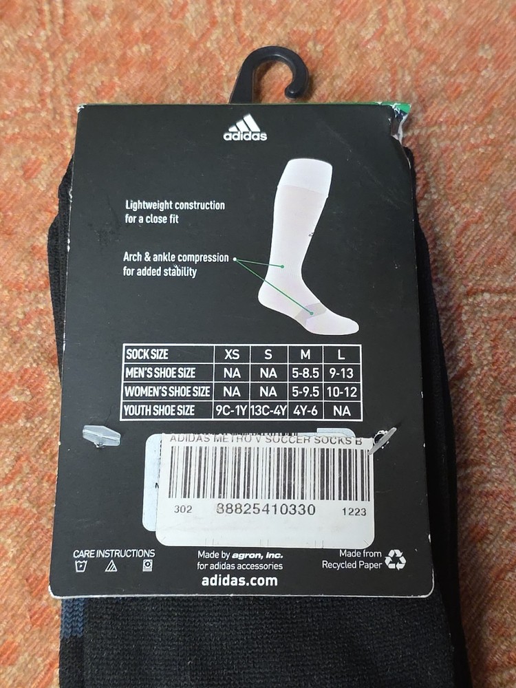 Adidas Soccer Metro Sock Arch & Ankle Compression Size Large