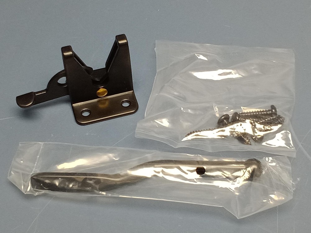 Gravity Gate Latch Stainless Steel Black Automatic Hardware Self-Locking Latch