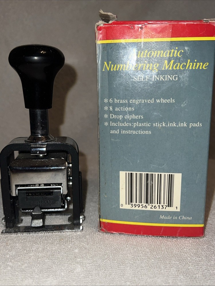 Cosco Automatic Numbering Machine Self Inking w/ Box