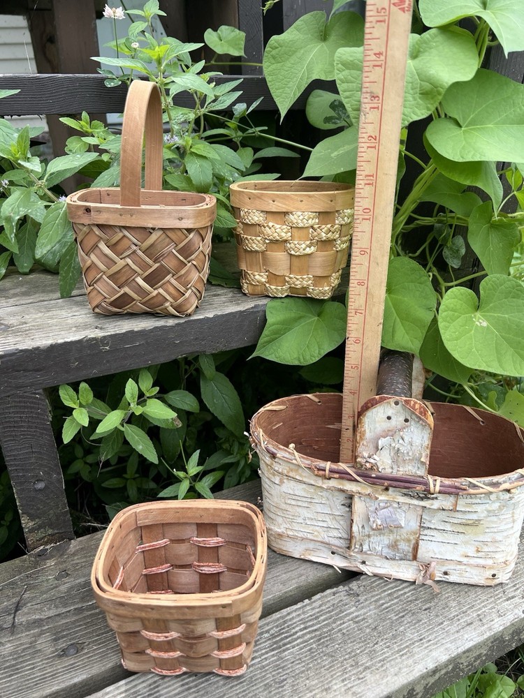 Set of 4 Wooden Baskets