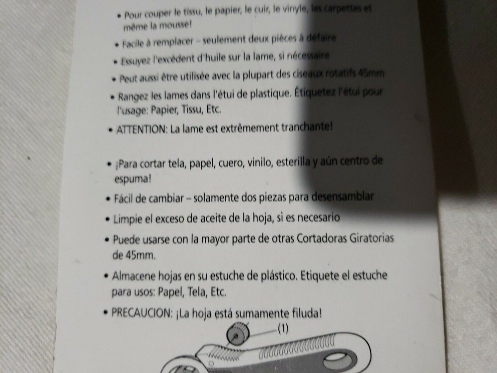 Dritz Omnigrid Rotary Blade Replacement Blades 5/Pkg 45mm- , 2052