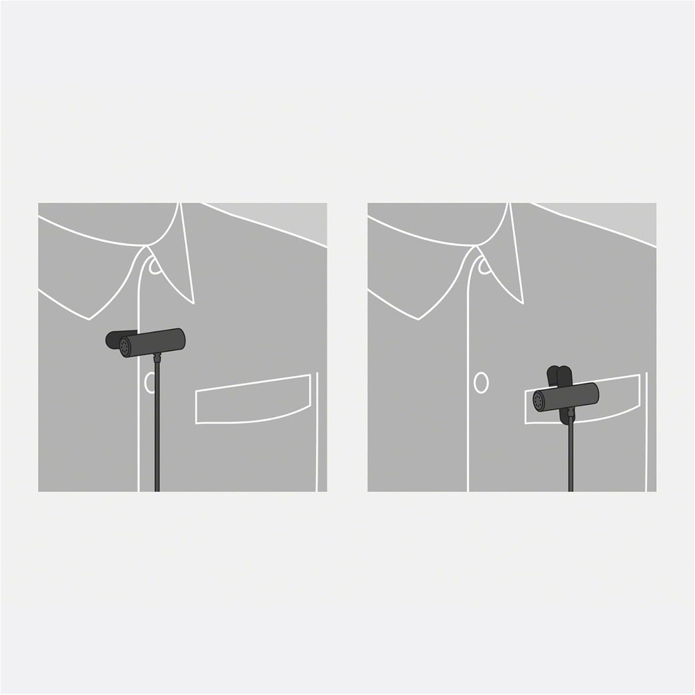 Compact Stereo Lavalier Microphone Ecmlv1,Black, Small