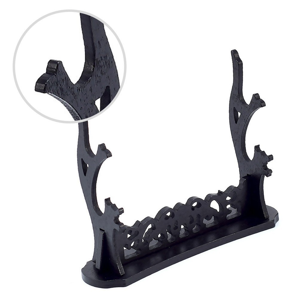 Black Sword Holder Display Stand for Neat and Space saving Presentation
