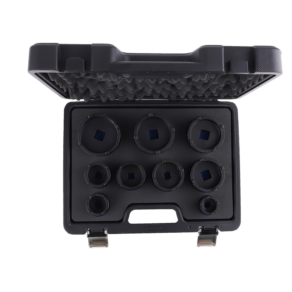 9X 1/2" 3/4" KM4-KM12 DRIVE GROOVED LOCK NUTS SOCKET SET & EXTERNAL TEETH