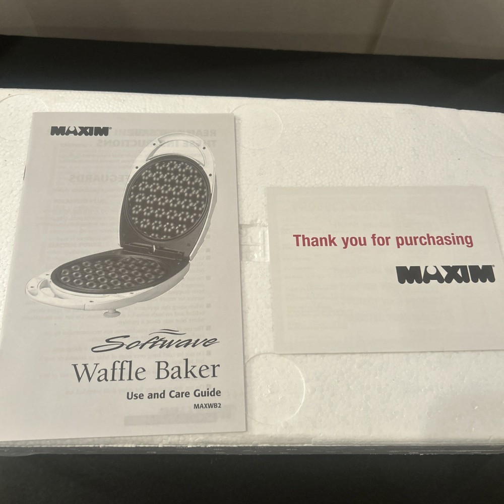 Vintage NEW Maxim Software Waffle Baker