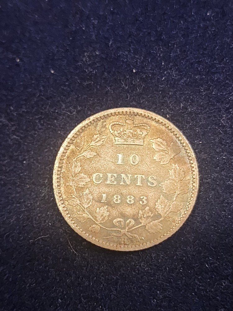 1883H Canada 10 Cents Silver Coin