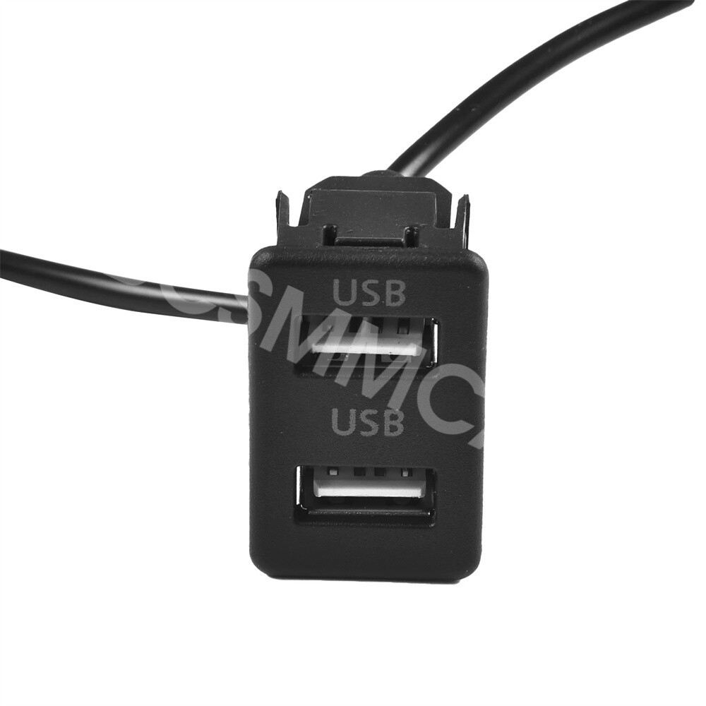 Car Android Navigation Dual USB Port Panel Interface Extension Cable Adapter