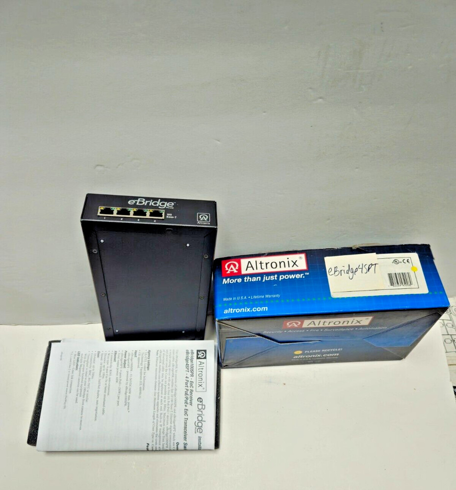 Altronix eBridge4SPT Media Converter and Transceiver NEW (Open Box)