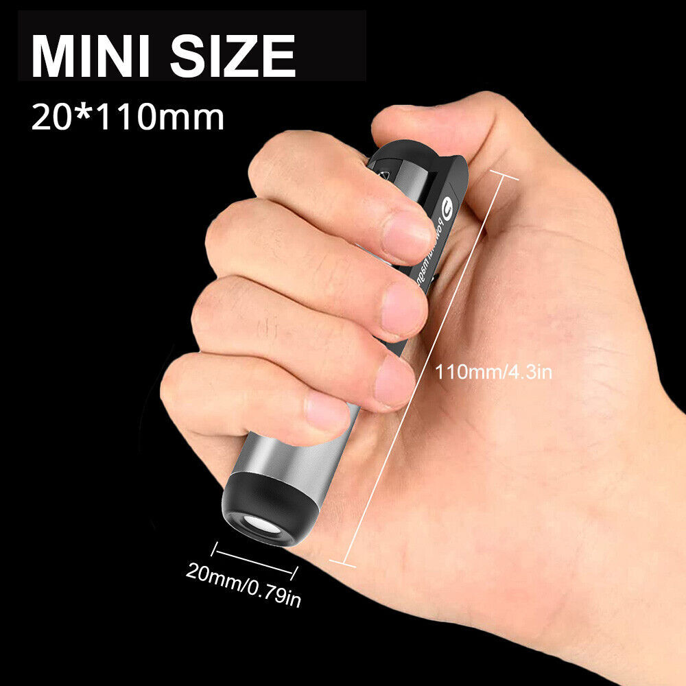 Rechargeable COB LED Flashlight Work Light Magnetic Super Bright Torch Penlight