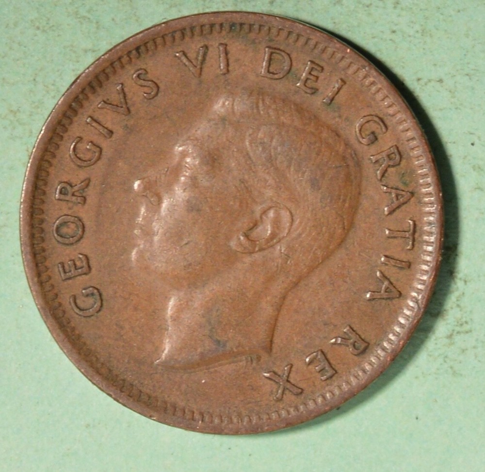 1951 - Canada Penny - ERROR - Double King's Neck - INV#B-67