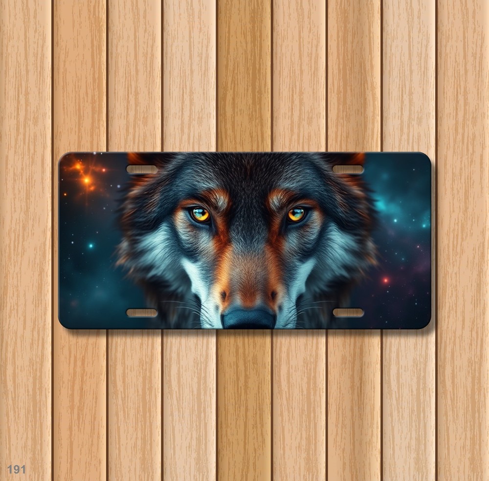Bold Wolf License Plate Personalized Front Bumper Plate Special Gift