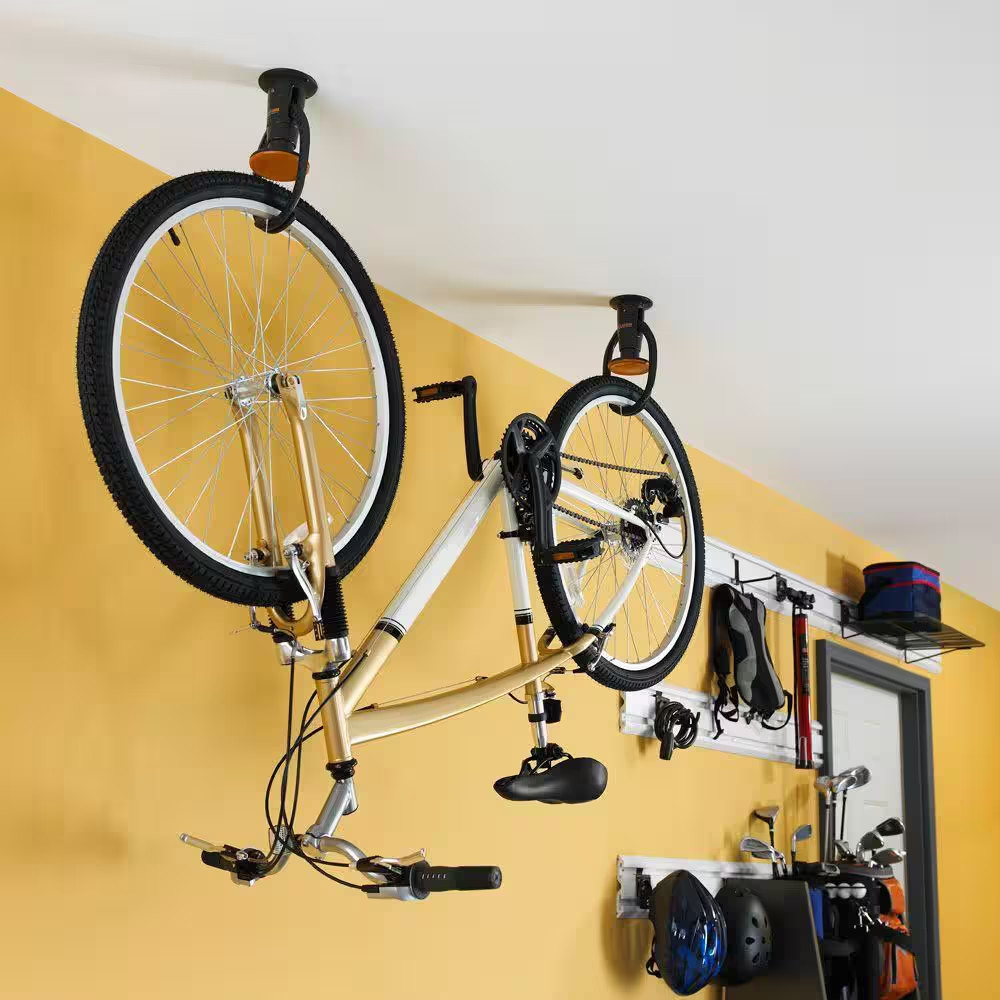Gladiator Claw Bike Hook Ceiling Mount Push Lock Garage Storage Holds 50 Lbs