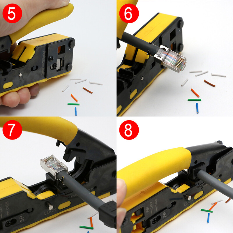 CAT7 rj45 connector 50U CAT6A ends pass through ethernet cable shielded plug